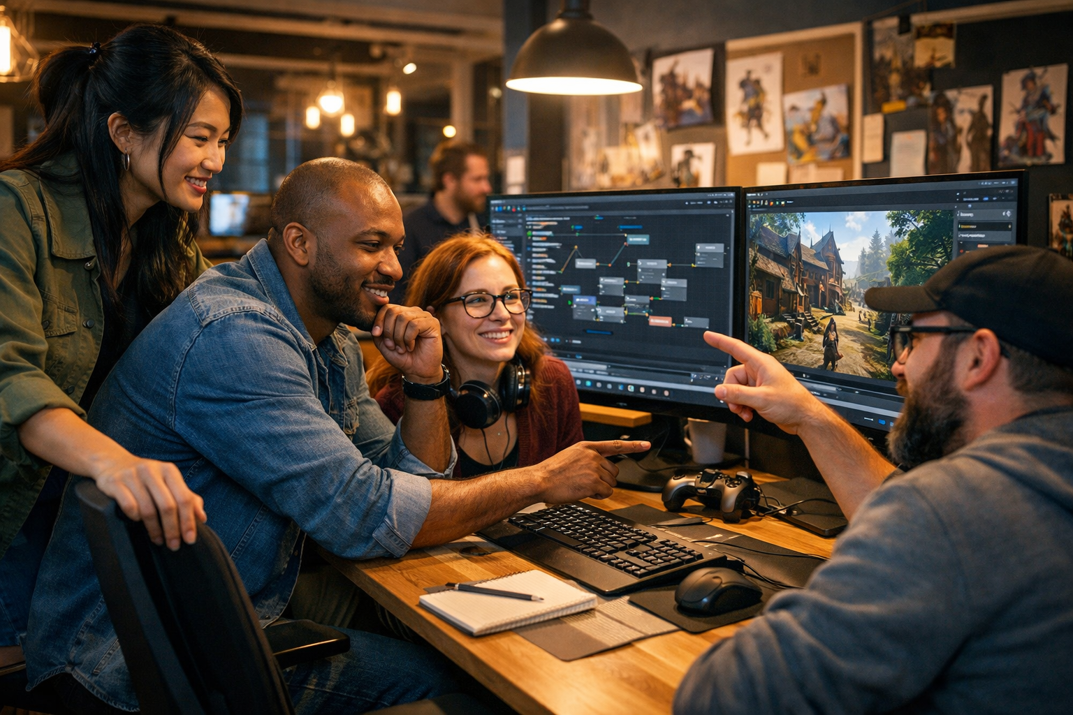 Zespół GameStackons przy pracy